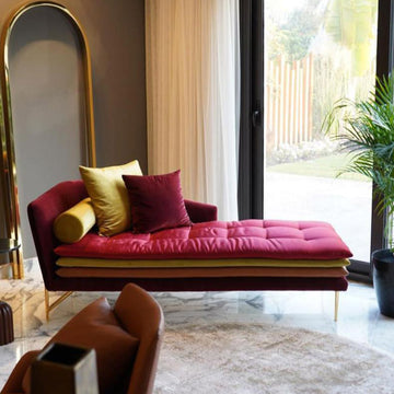 Chezlong Red with 3 level colored matress