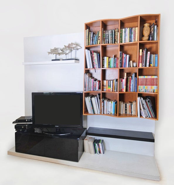 Black and white book shelves (Two shelves)