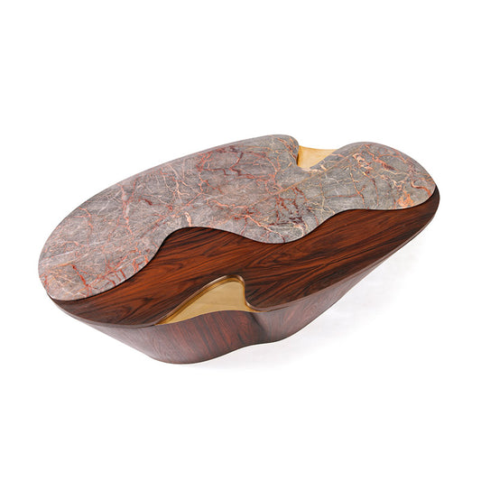 Island coffee table without legs (dark grey marble)